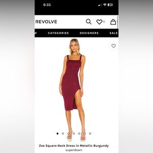 Superdown maroon stretch knit dress. Subtle sparkle. Size S